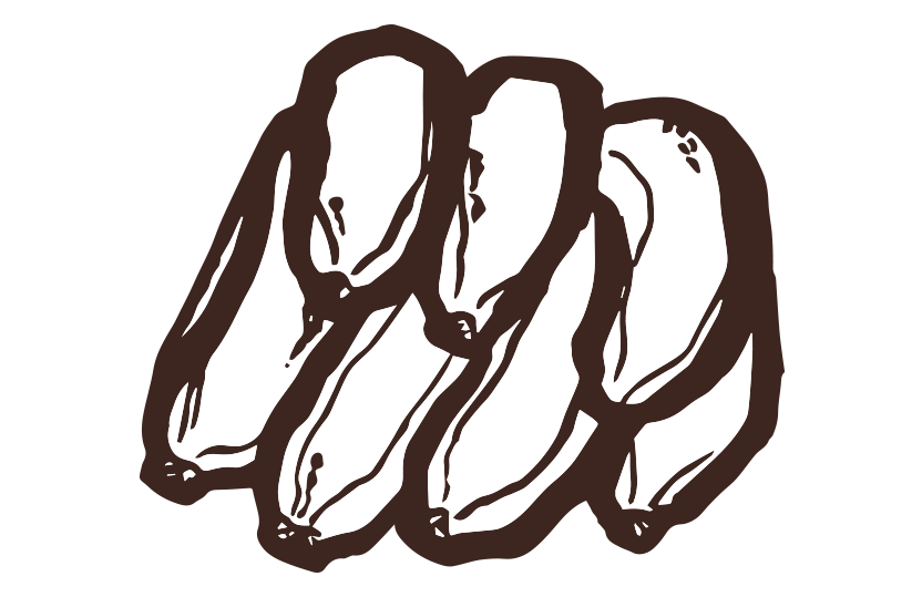 バナナ筆イラスト