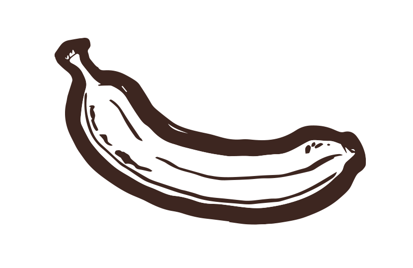 バナナ筆イラスト