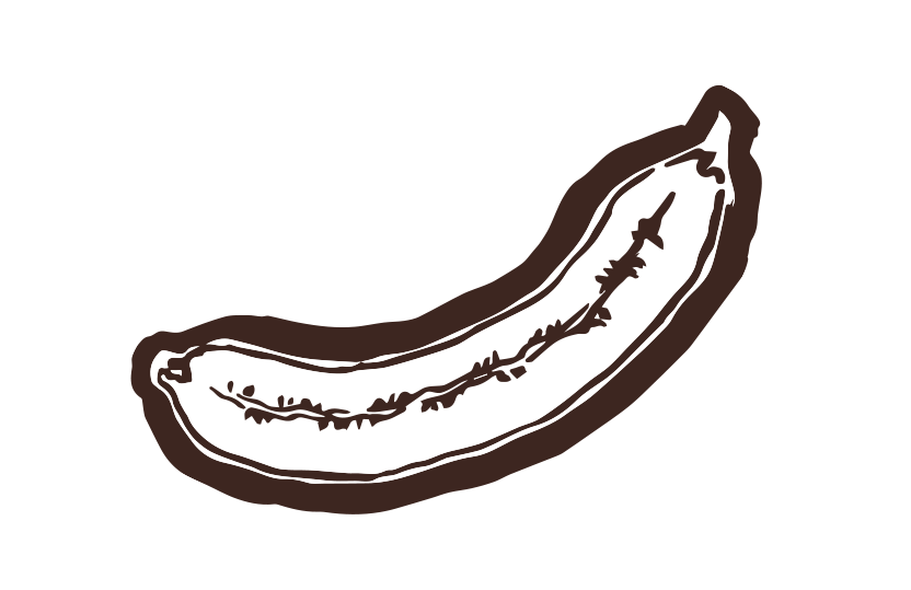 バナナ筆イラスト