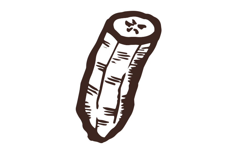 バナナ筆イラスト