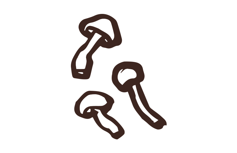 なめこ筆イラスト