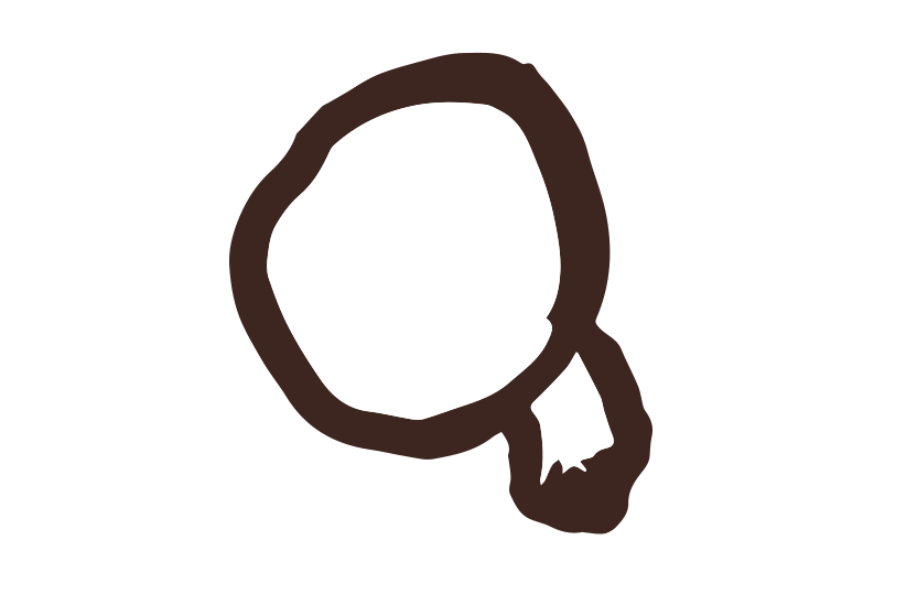 しいたけ筆イラスト