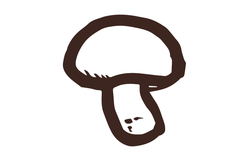 しいたけ筆イラスト